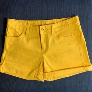 LOFT yellow denim Shorts Size 2